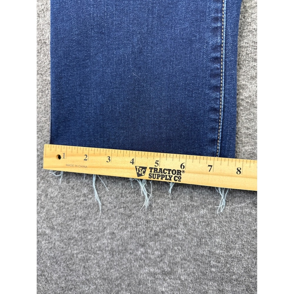 7 For All Mankind Blair Cropped‎ Boot Jeans Dark Wash Frayed Hem Women's Size 28 - Picture 9 of 13